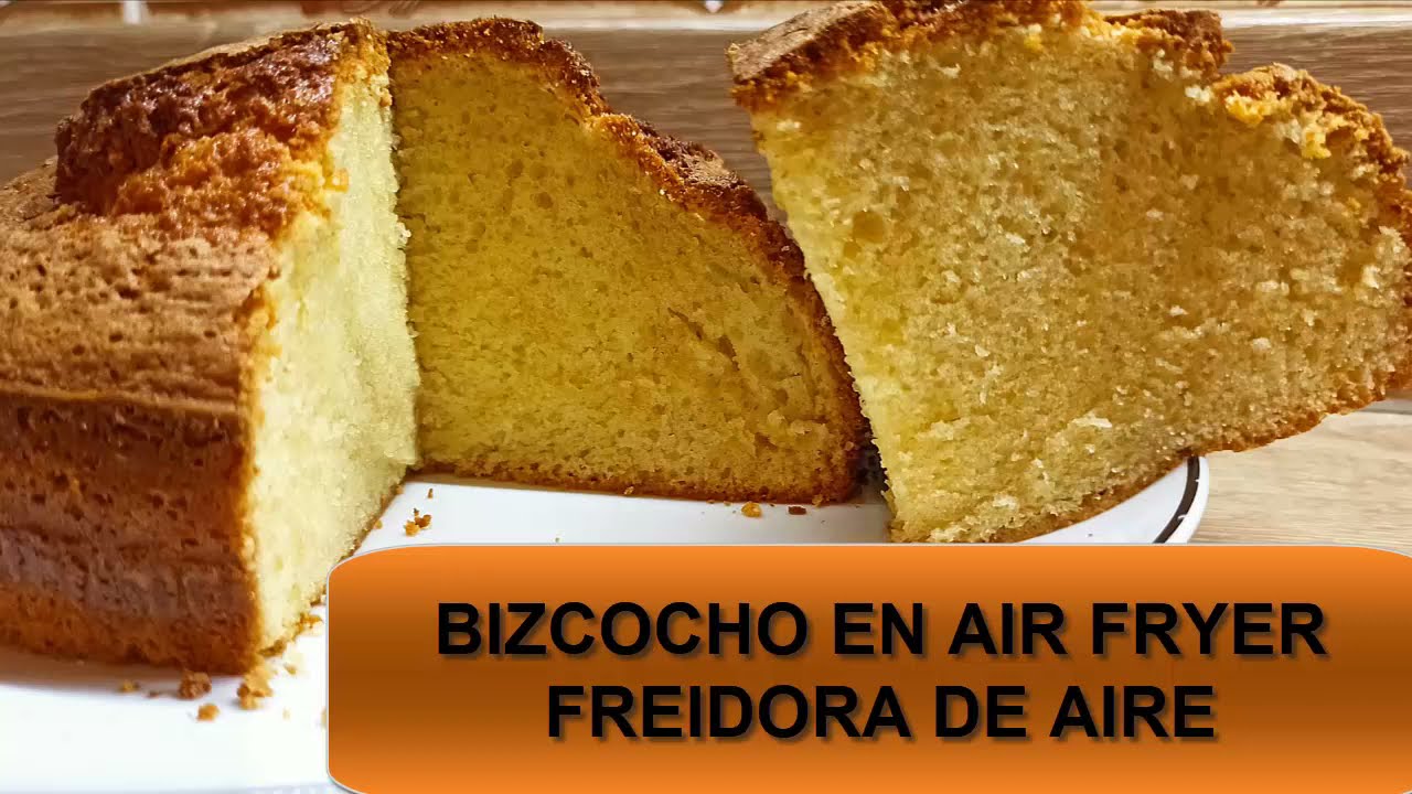 Bizcocho air fryer. Torta en freidora de aire. Come bizcocho sin tener horno. Rico no. Lo siguiente