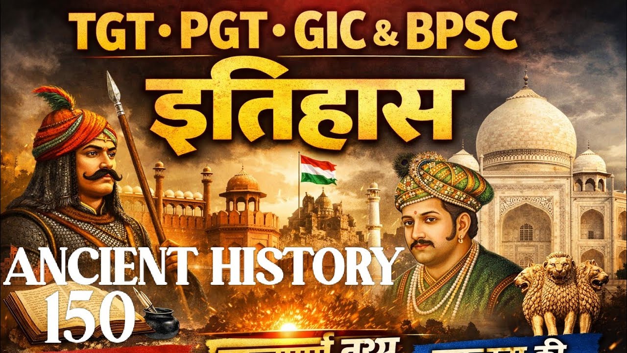 UP TGT PGT GIC BPSC Ancient History 150 Important MCQ 