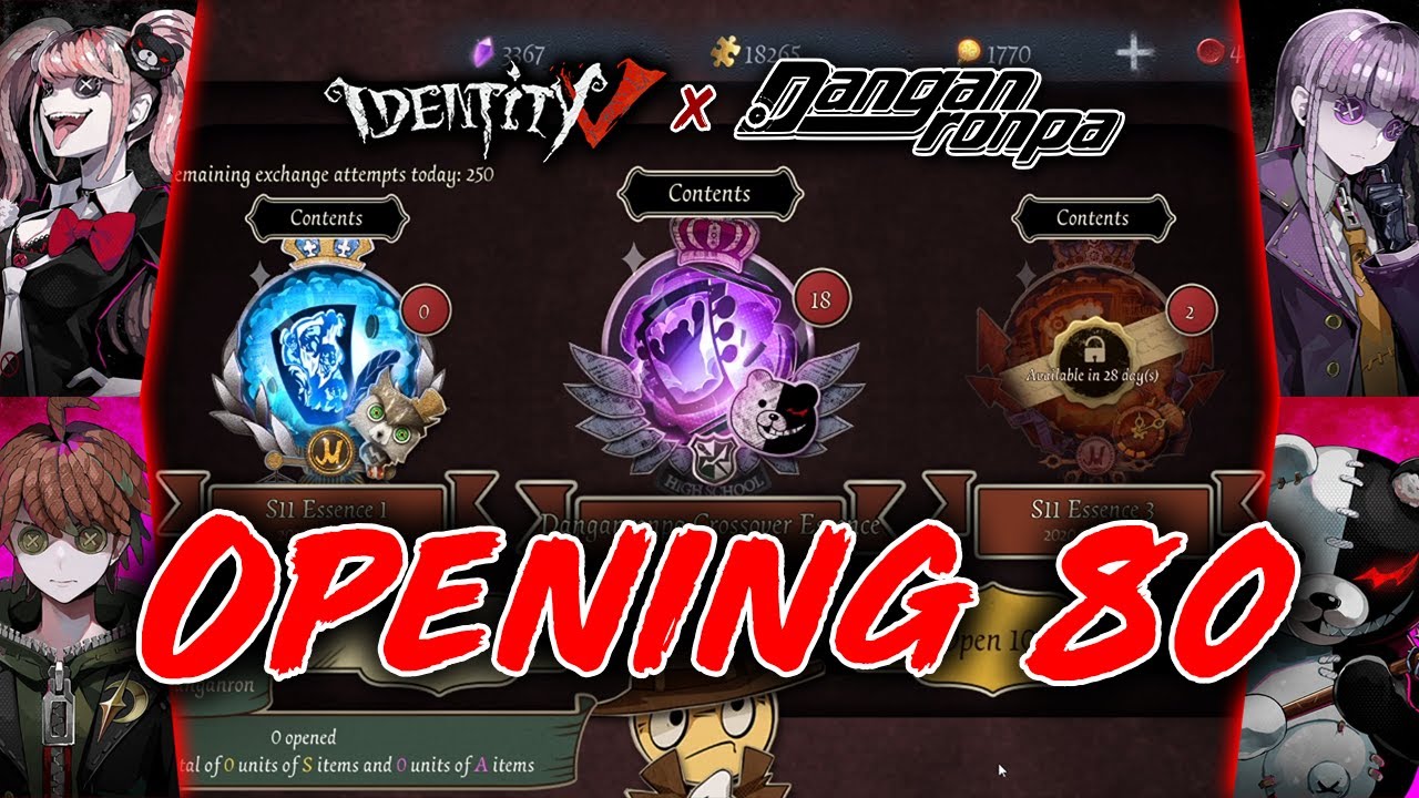 (Identity V) Opening 80 Danganronpa Crossover Essences!