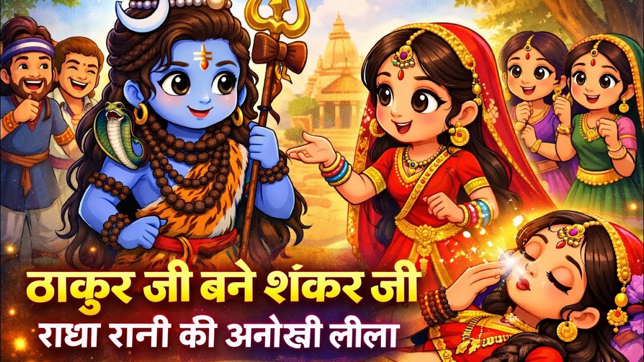 ठाकुर जी बने शंकर जी | राधा रानी की अनोखी लीला | श्रीकृष्ण की दिव्य कथा