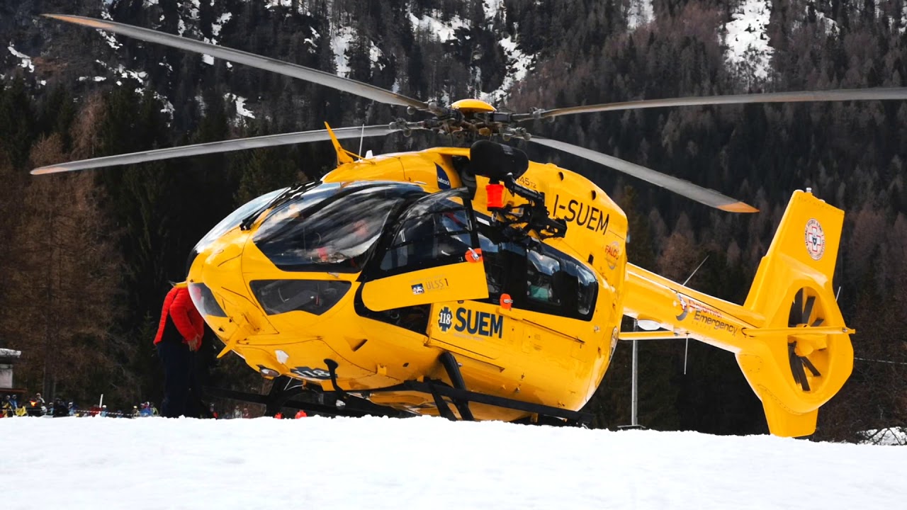 ARRESTO CARDIACO | intervento ELISOCCORSO 118 SUEM in pista da sci | interni velivolo e decollo