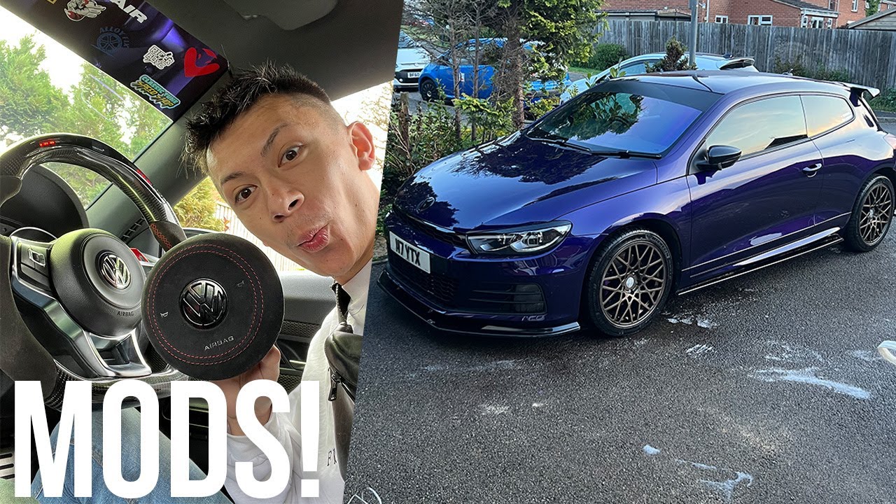 MORE MODS TO THE SCIROCCO! 😎  *WHEEL SPACERS/ AIR BAG COVER+