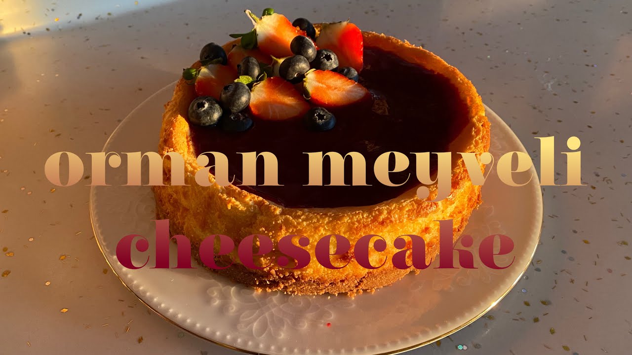 Evde En Kolay Orman Meyveli Cheesecake Tarifi 🫧🫐
