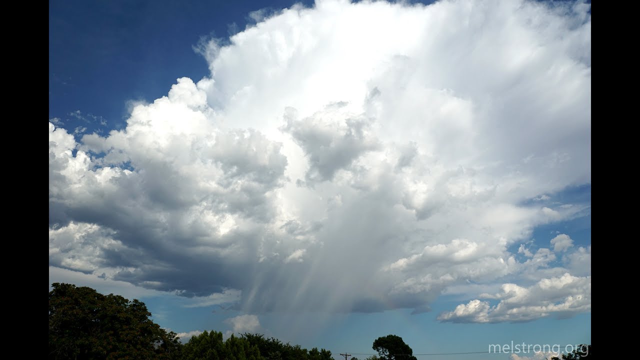 Birth and death of a cumulonimbus (thunderstorm) over the Sandias - 4k time lapse