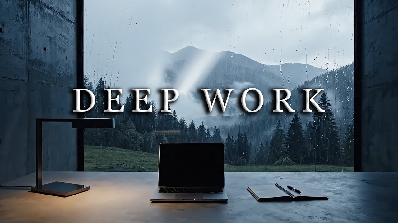 Deep Work in the Mountains | Slow Sad Music for Deep Focus & Work 🌧️