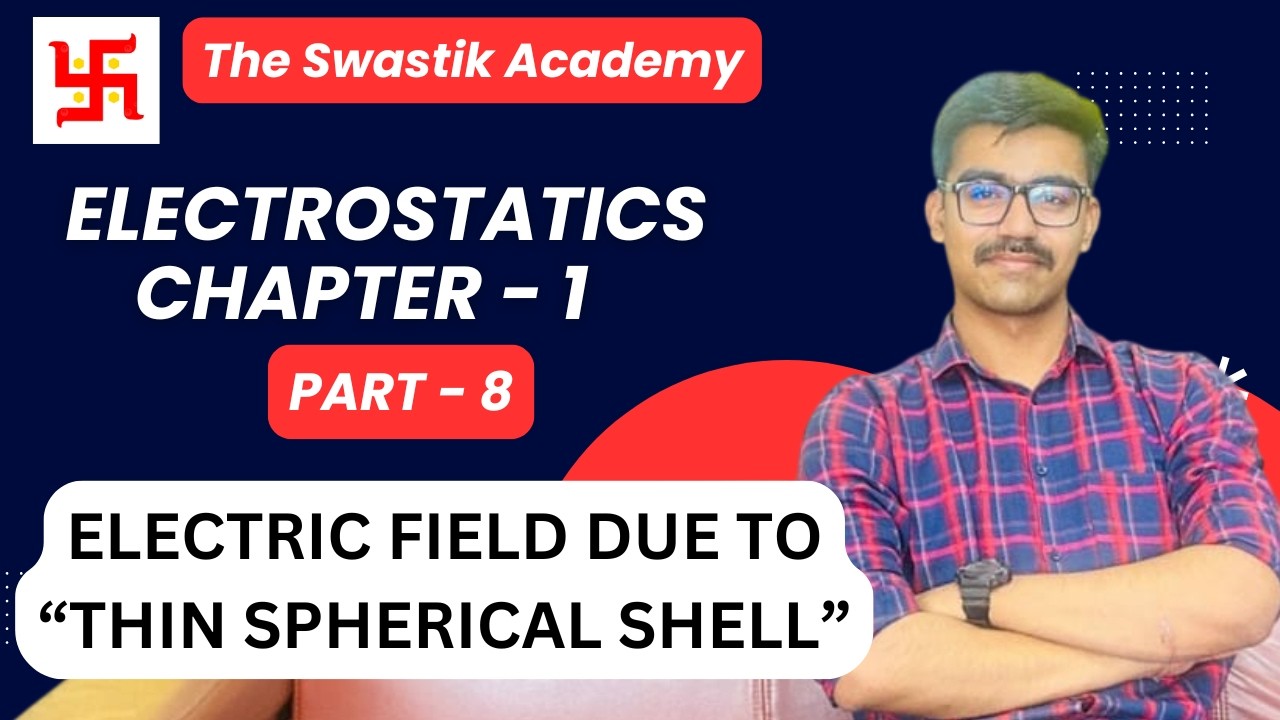 8. ELECTRIC FIELD DUE TO“THIN SPHERICAL SHELL” BY Gauss law Electrostatics Chapter 1 JEE/NEET/CBSE