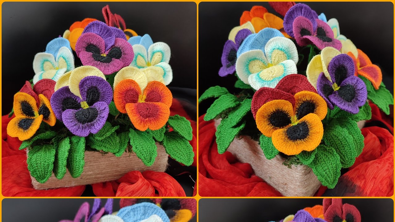 How to crochet Pansies - ep.2/Cum crosetam Panselute - ep.2