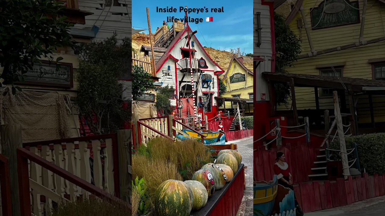Popeye Village , Malta🇲🇹 - From a movie set to fairytale village✨ #malta #popeyevillage #shorts