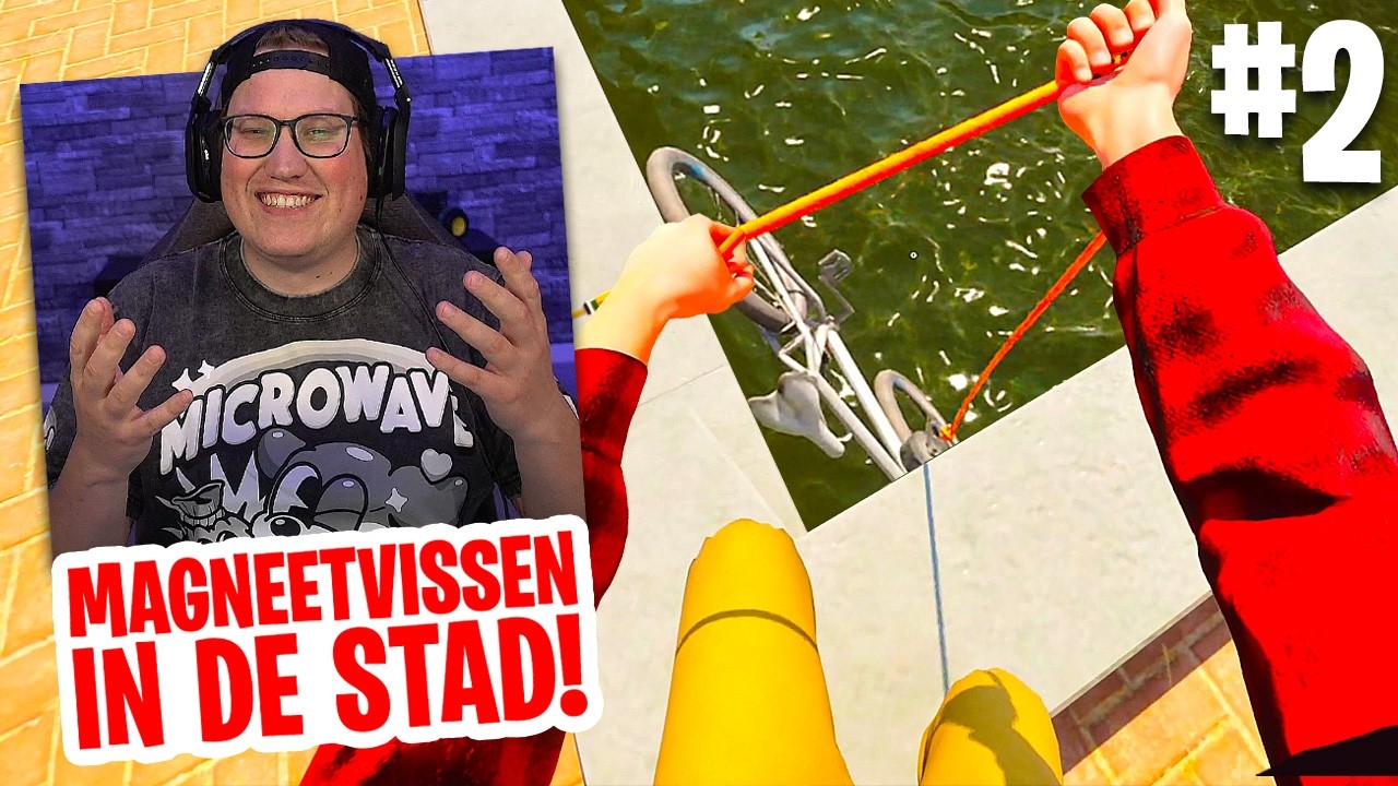 MAGNEET VISSEN IN DE STAD! // Drain Simulator #2 (Nederlands)