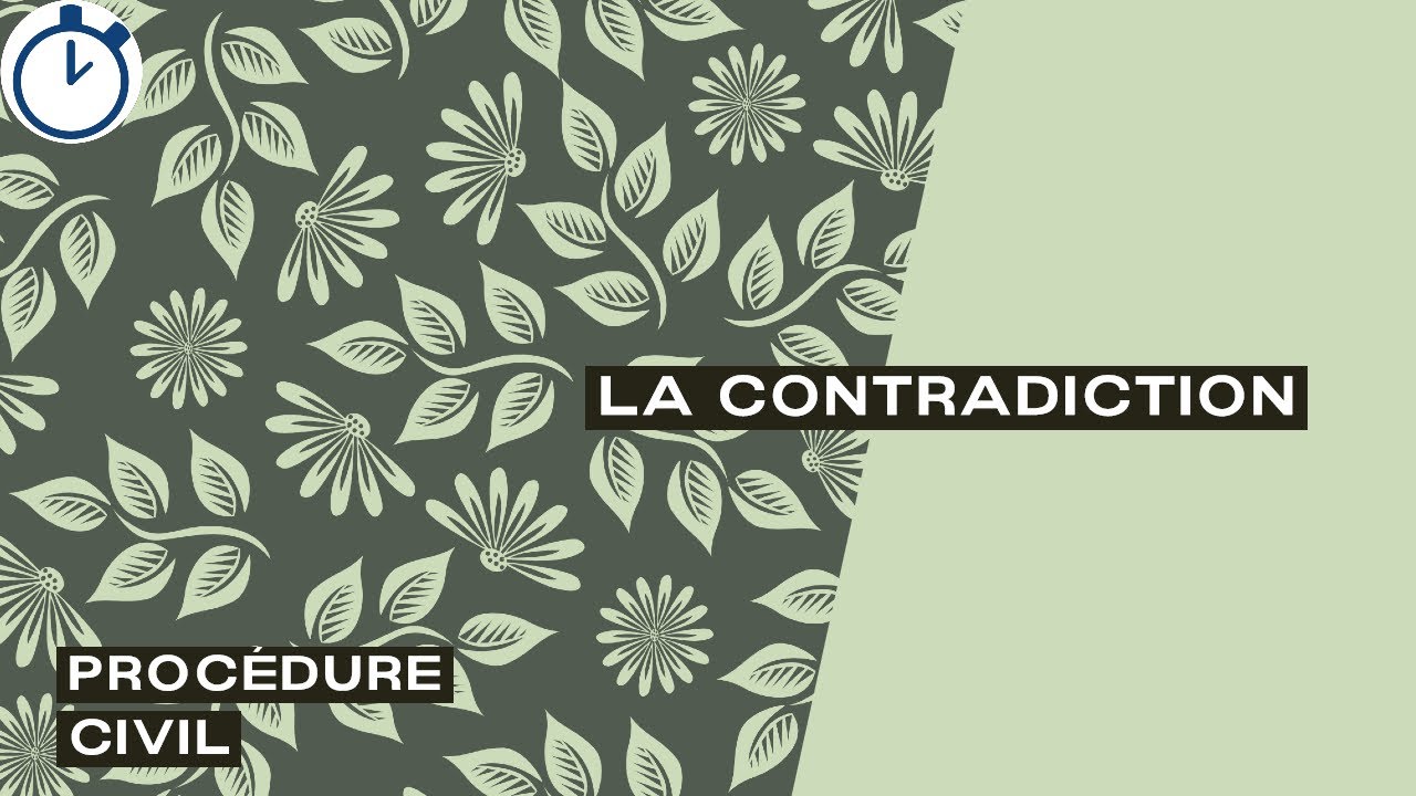 La Contradiction : [Procédure civile]
