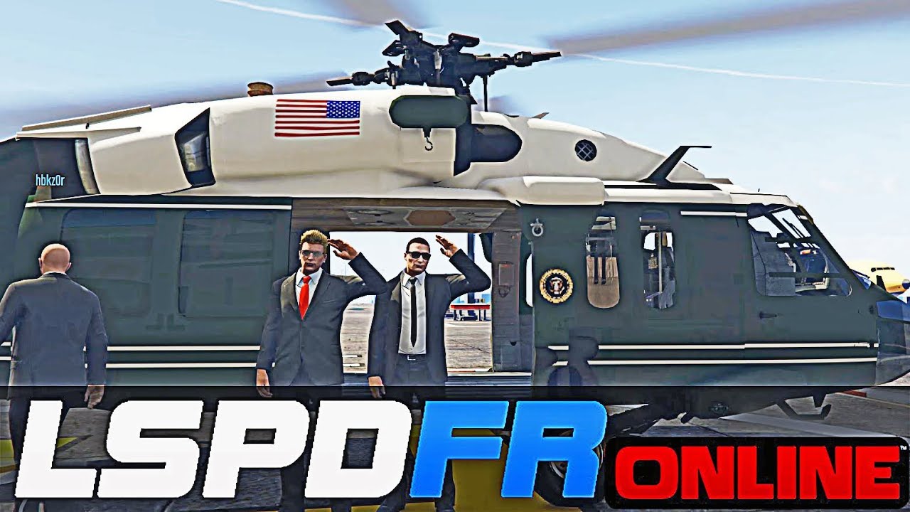GTA 5 Mods Online - DoctorGTA Presidential Escort to Marine One Helicopter