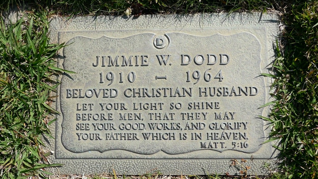 Actor Jimmie Dodd Grave Forest Lawn Memorial Park Los Angeles California USA March 30, 2021