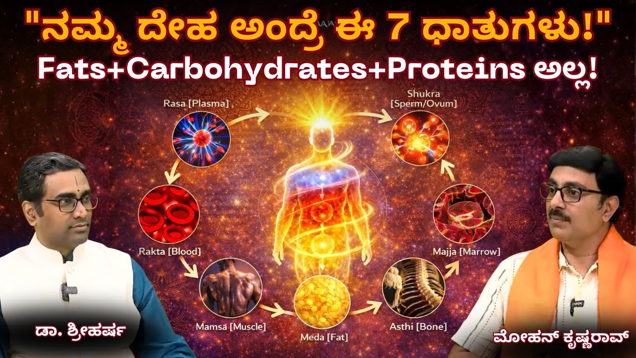 ಆಯುರ್ವೇದ ಹೇಳಿದ ದೇಹದ ಕೋಡ್! | ದೋಷ, ಧಾತು, ಮಲಗಳ Hidden Science I Dr.Sriharsha MD(Ayur)