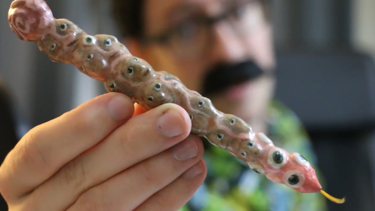 Nutso Custom EYEBALL FACE BRAIN Brush. Yeah. How's that. And watercolor painting.