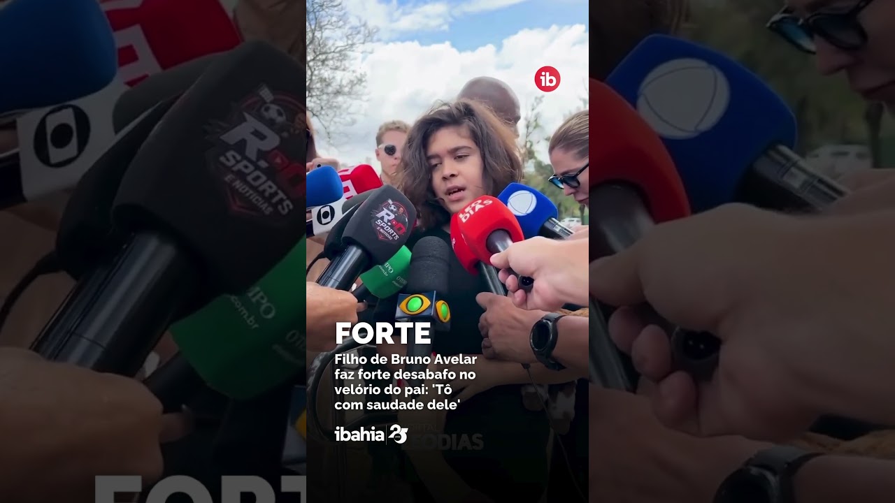 Filho de Bruno Avelar faz forte desabafo no vel&oacute;rio do pai: 'T&ocirc; com saudade dele'