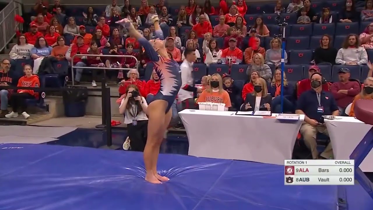 Cassie Stevens (Auburn) Vault 2022 vs Alabama 9.775