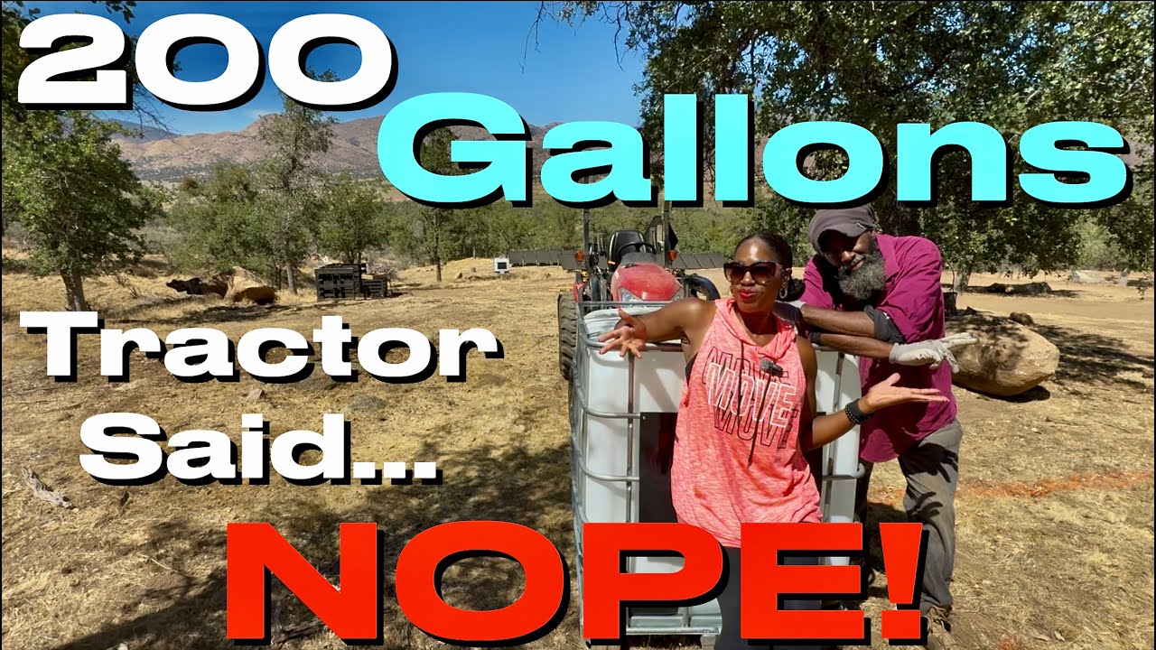 💧1,700 Pounds of WATER vs TINY Tractor🚜 Who Wins? #offgrid #homestead #water #tractor #vegogarden