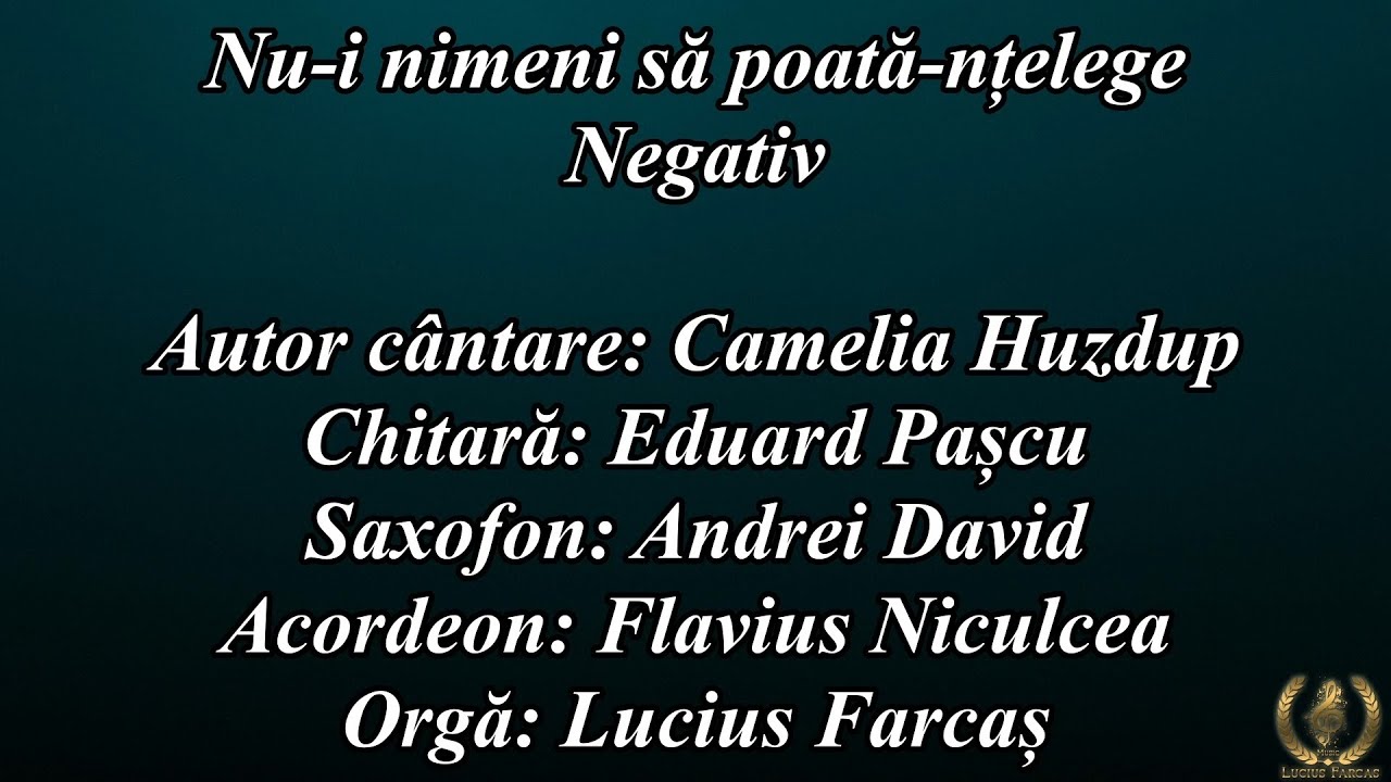 [NEGATIV ORIGINAL] Flavius Niculcea - Nu-i nimeni să poată-nțelege