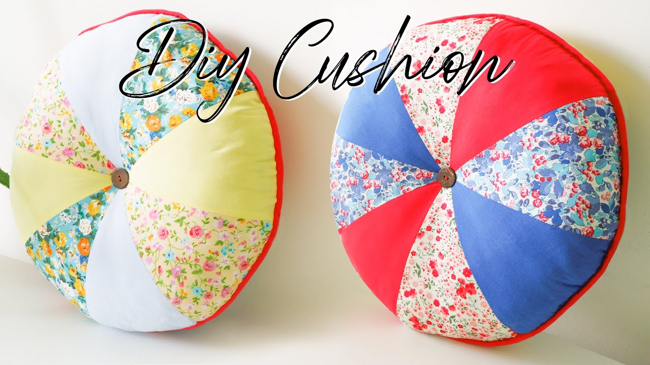 How To Make A Round Cushion | Home Decor | Sofa Pillow | Button Cushion