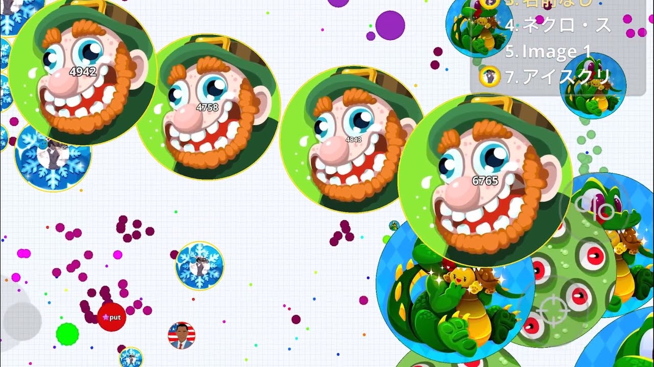 【Agar.io mobile】過密養分bot鯖をペアで破壊の限りを尽くすだけ withあか