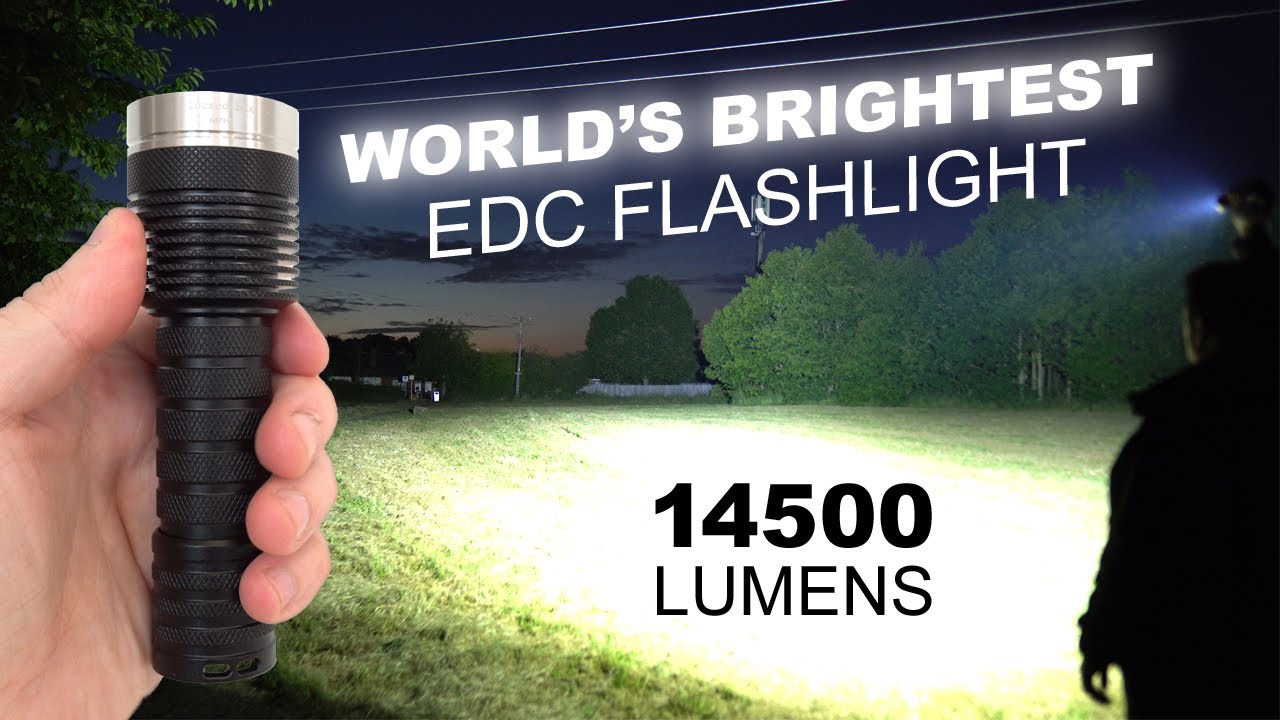 2022's Brightest EDC Flashlight!!! NIGHTWATCH Incredible 14500 lumens! 3 x SFN55.2 LED's 