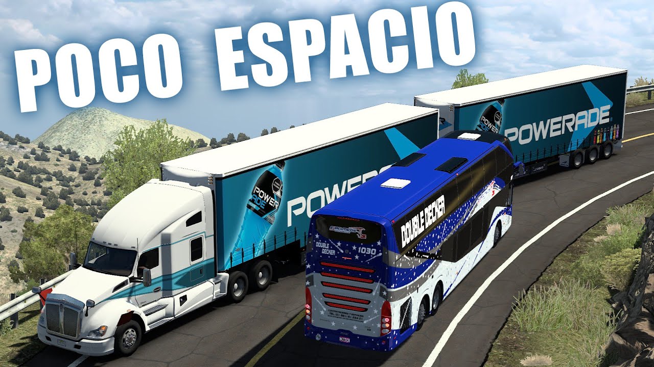 DOBLE Trailer Kenworth T680 de Powerade, Carreteras Reducida American Truck Simulator