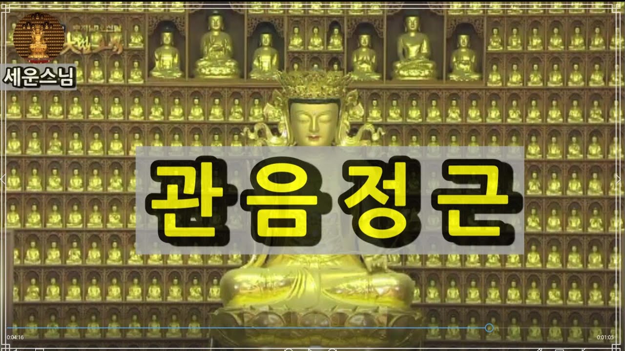 관음정진#세운스님  관음정근  대한불교천태종삼광사  대한불교천태종