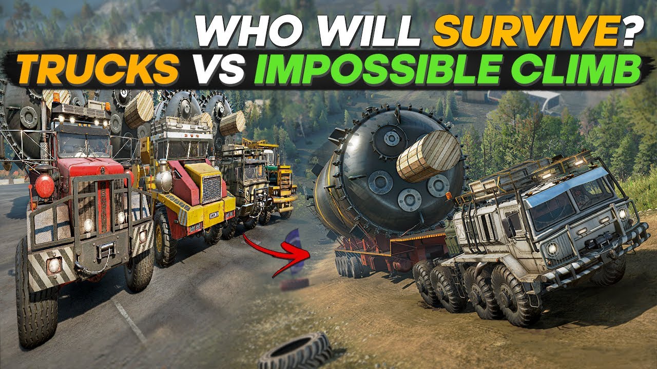 SnowRunner Trucks VS Impossible Climb | Who Will Survive?