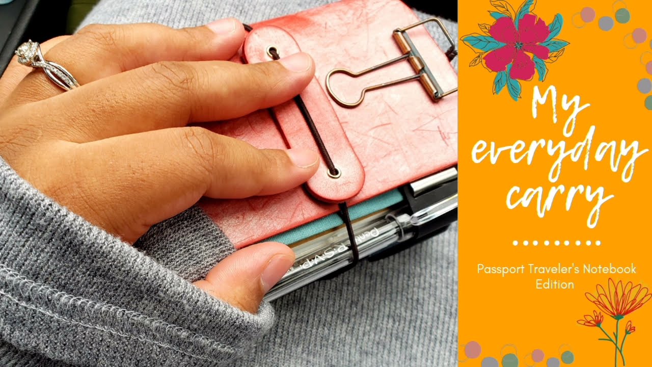 What I keep in my EDC (Everyday Carry) || Passport Traveler's Notebook Edition || *TURN VOLUME DOWN*
