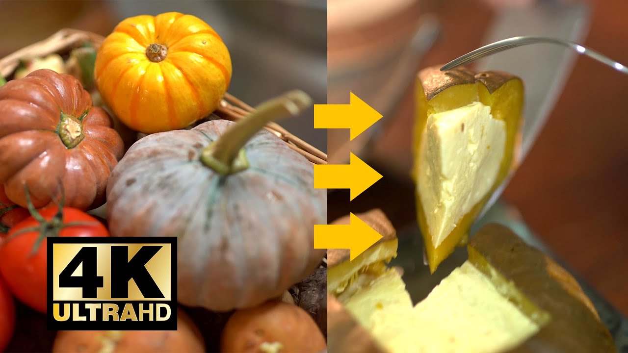 Golden Pumpkin Dessert 4k