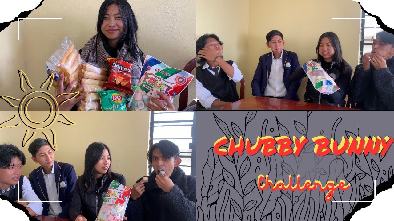 CHUBBY BUNNY challenge😂/thewackyguy #100dayvlogchallenge