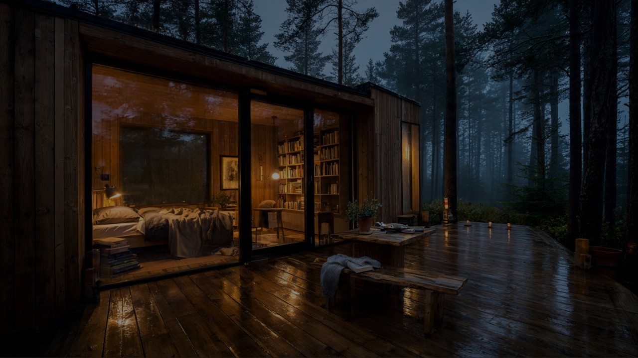 Rainstorm & Thunder at Peaceful Farmhouse in the Forest | Sleep Instantly with Relaxing Rain