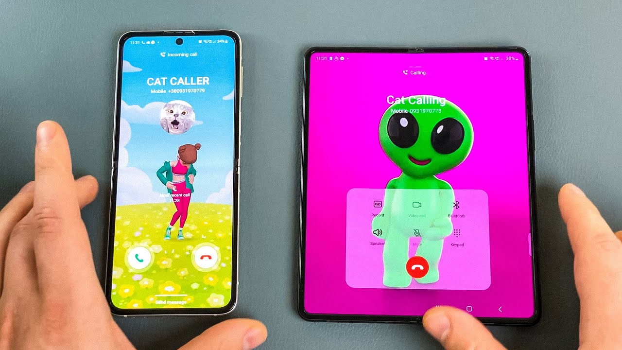 Z Fold3 + Z Flip3 + iPhone XS + Note 20 Ultra + Note 10 Lite Incoming call & Ougoing Call