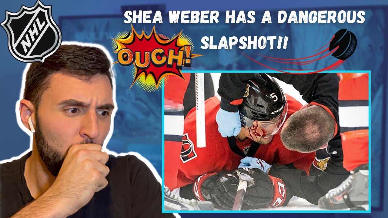 BASKETBALL FAN Reacts to SHEA WEBER SLAPSHOT INJURIES | NHL Reaction *PAINFUL TO WATCH !*