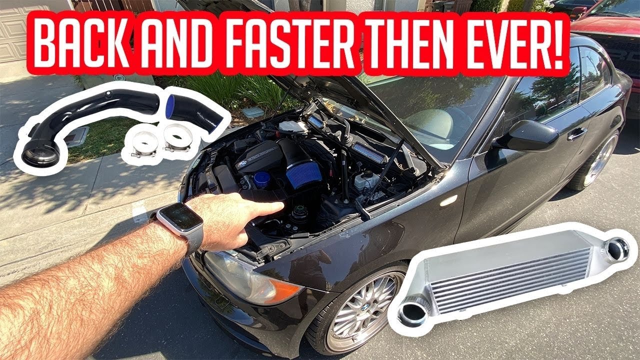 BIG INTERCOOLER AND ELITE CHARGEPIPE GOES INTO MY WIFES N55 135I!