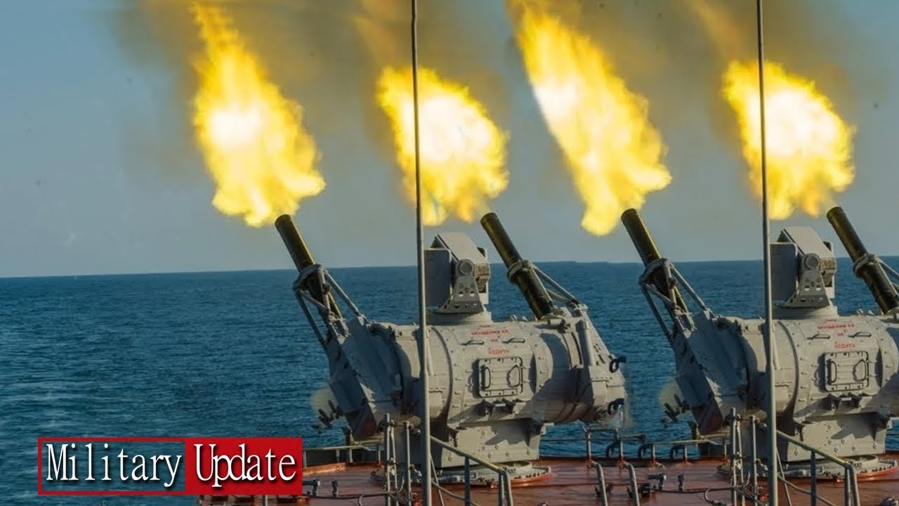 Российский эсминец CIWS стреляет со скорострельностью 10 000 выстрелов в минуту.