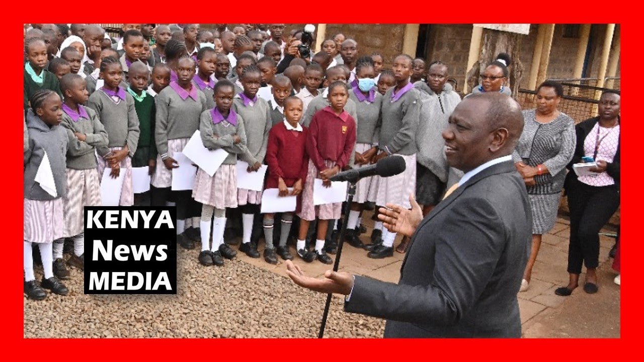 President Ruto at Joseph Kangethe Primary School for KPSEA and KCPE administration
