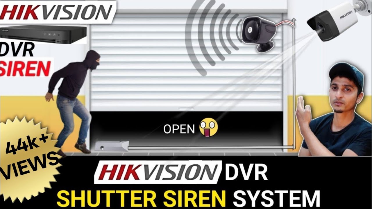 Hikvision DVR Shope Shutter Door Siren System Installation | Hikvision DVR Siren system For Shops |