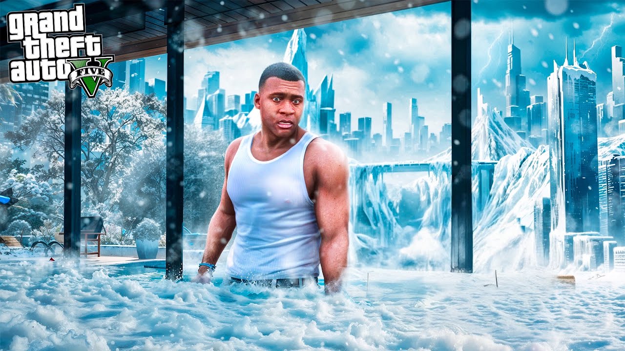 Franklin Survived Biggest Snow Storm In Los Santos In GTA 5 !