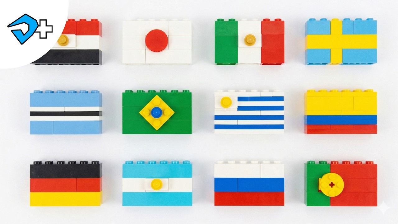 BANDEIRAS DO MUNDO de LEGO (Part 1) - Tutorial