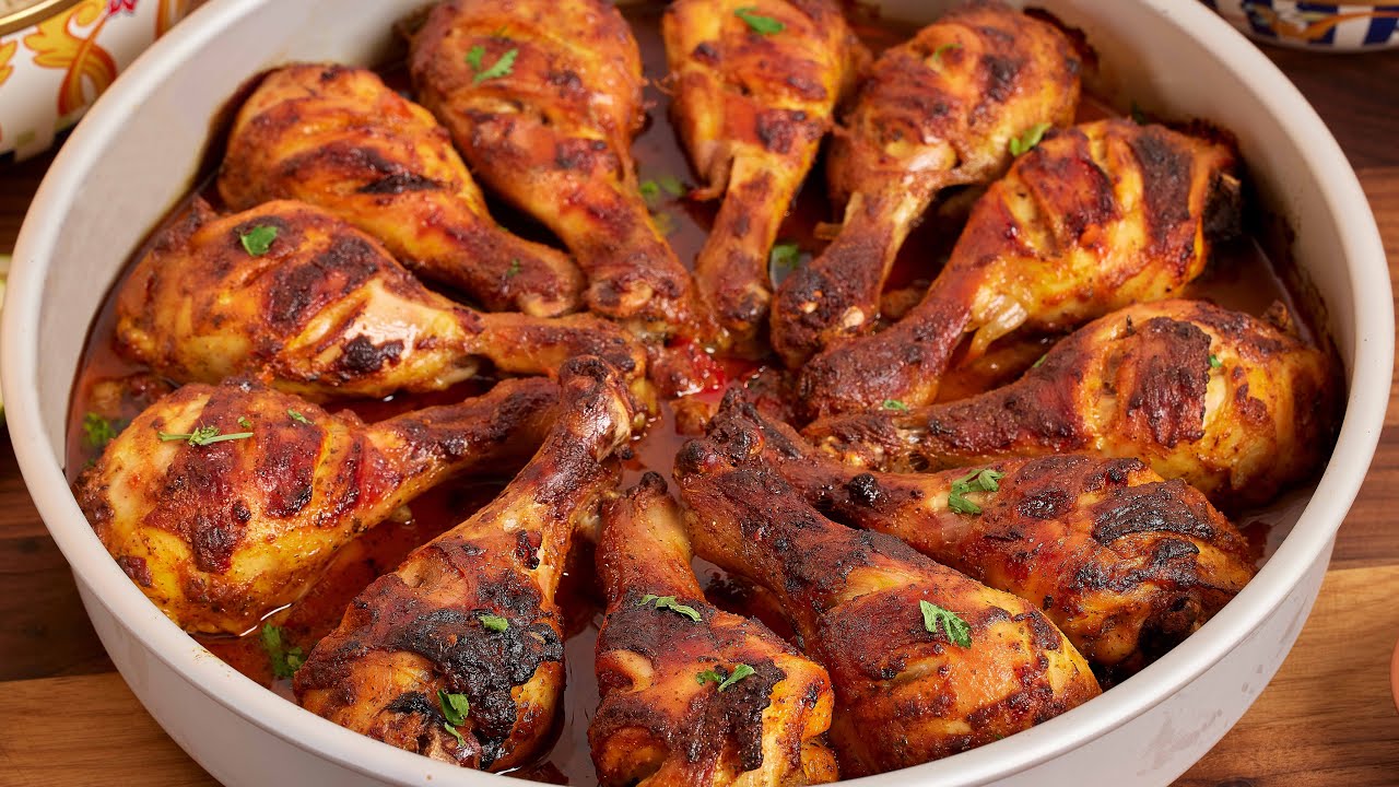 الفراخ المشويه بتتبيلة تكا 🍗 + رز + صوص المطاعم الهندي وجبة سوبر عائلية وسريعة