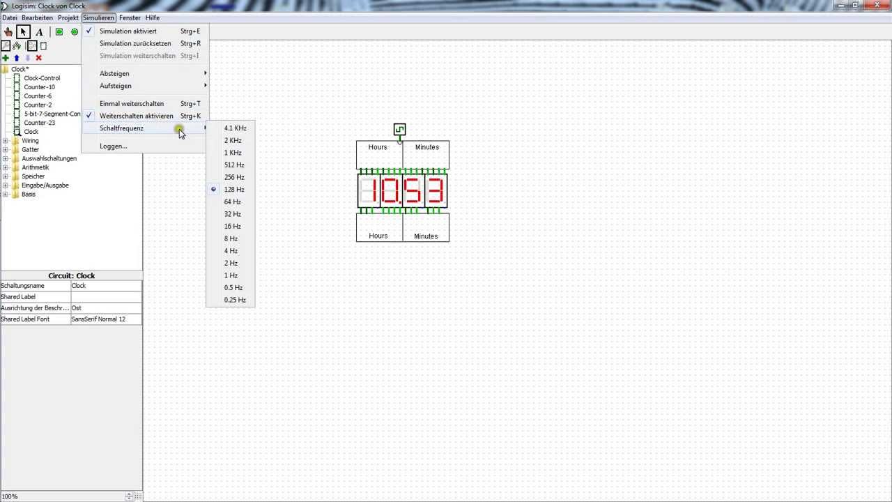 Simple Digital Clock made in Logisim + Download