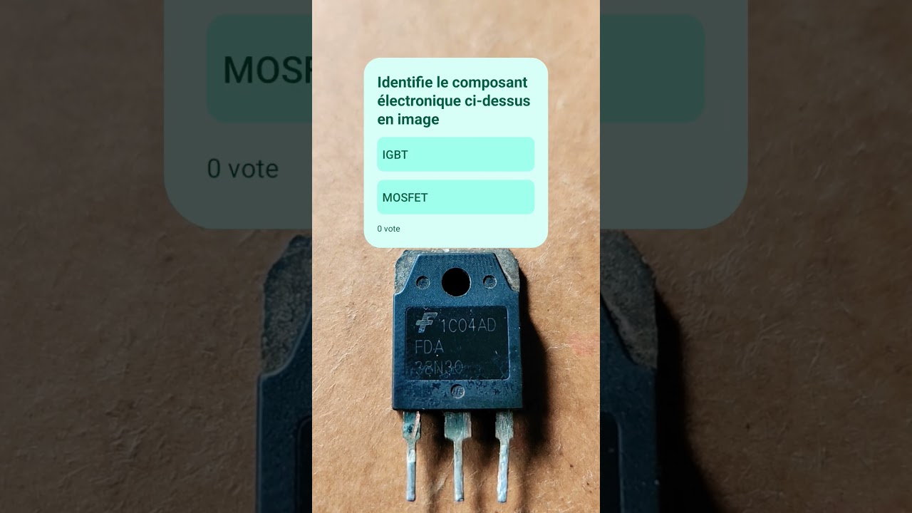 Transistor MOSFET(Metal-Oxide-Semiconductor Field-Effect Transistor) il s'agit d'un FDA1004AD. 