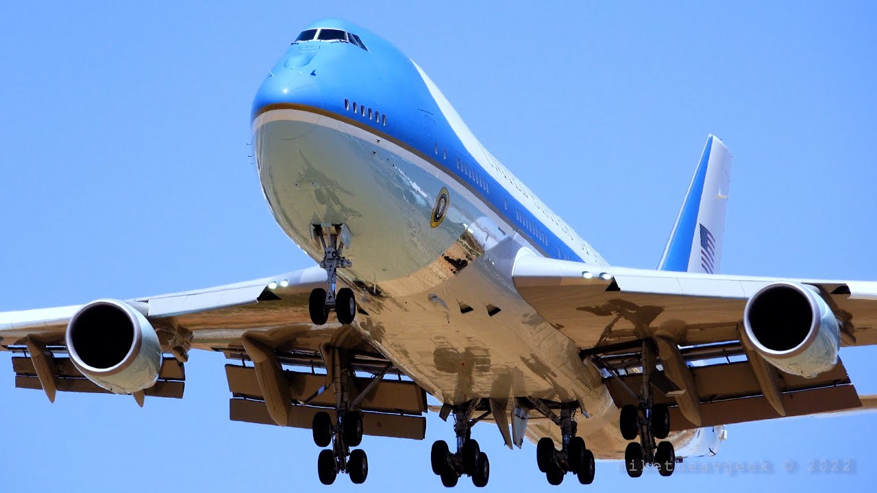 [4K] Air Force One in Torrejón AFB - NATO SUMMIT MADRID 2022