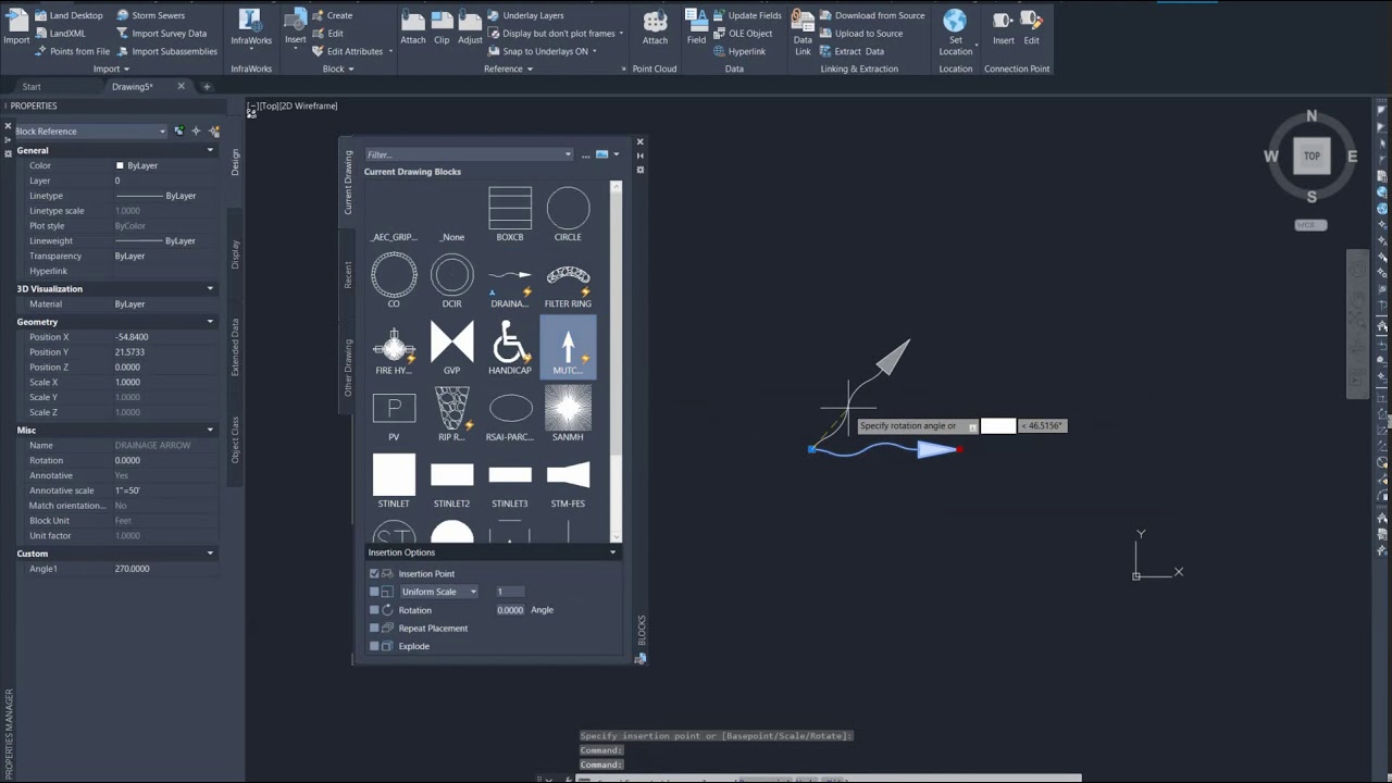 Civil 3d - Inserting Dynamic Blocks from template