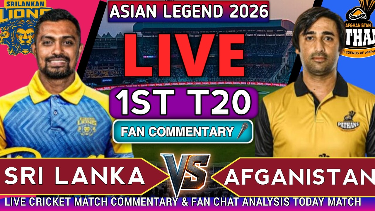 Afghanistan Pathans vs Sri Lanka Lions Live | AP vs SLL Live Score & Commentary | 1st T20 | Legends
