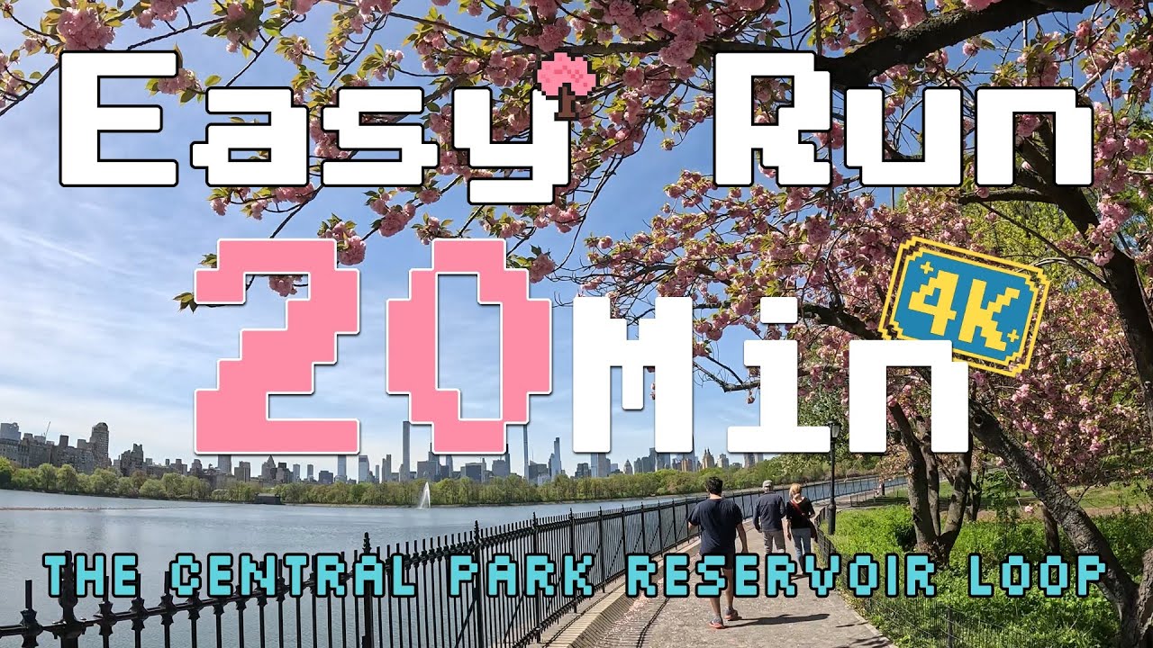 20-Min Easy Run Around the Reservoir in Central Park  ASMR Running in NYC 🌸  4K