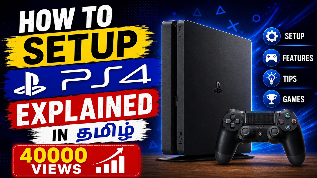 How to Setup PS4 Slim - Tamil|PS4 Setup with TV|PS4 Complete setup guide Tamil|Detailed PS4 Setup