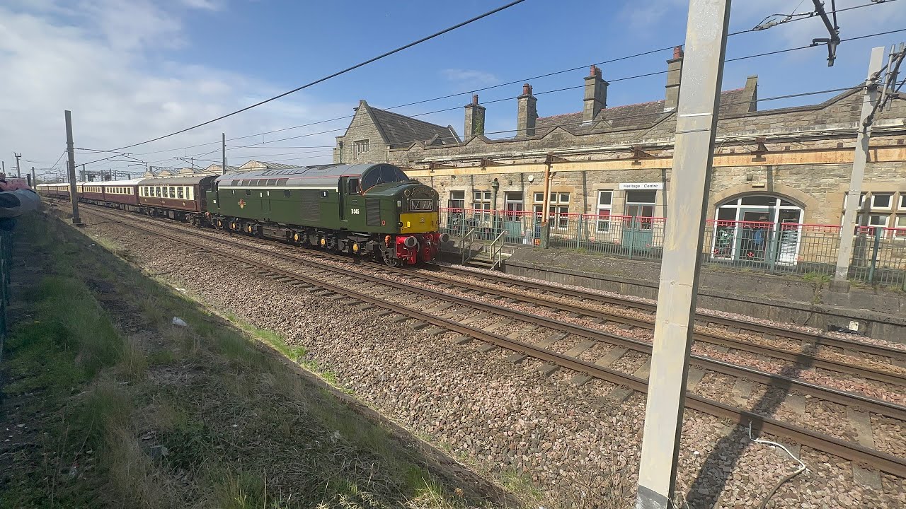 Trains at Lancaster, Carnforth including the Model Railway Exhibition and Preston 29th April 2023