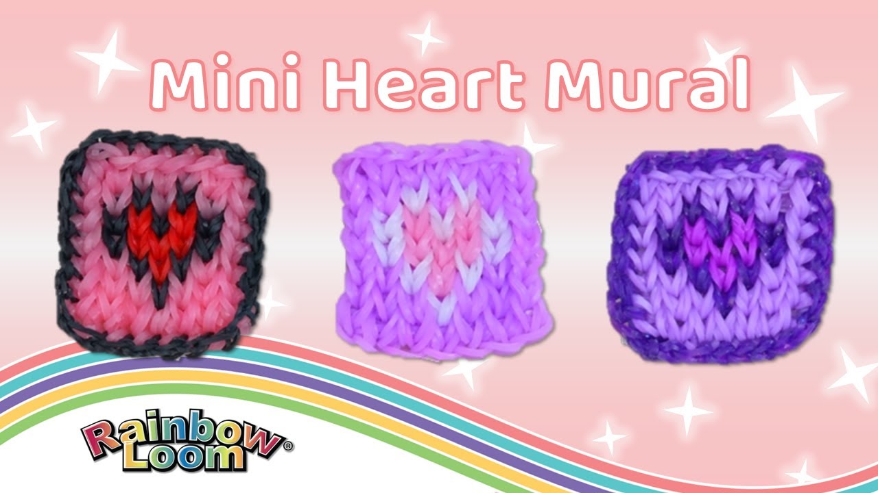 Урок по плетению мини-сердец Rainbow Loom от Мишель | Средний уровень | Дизайн 7 штифтов